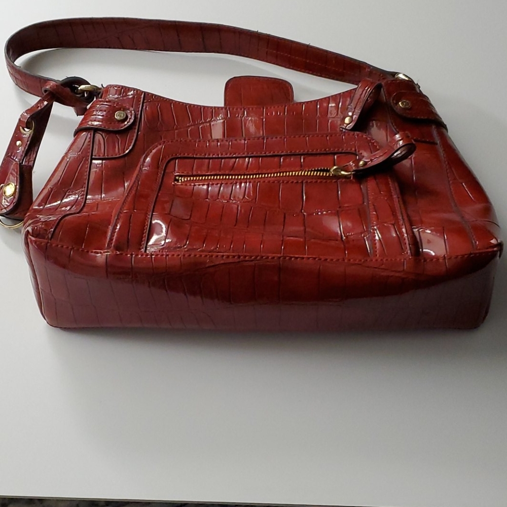 Liz Claiborne Red Faux Croc Purse